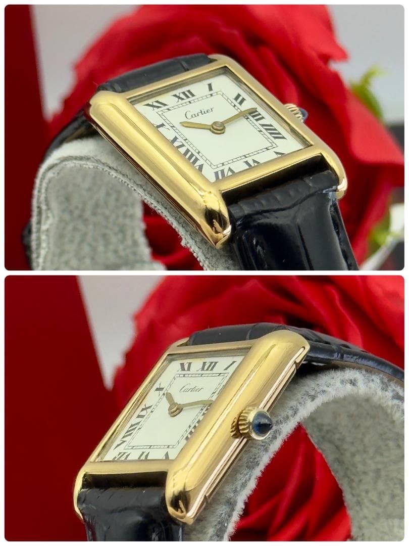 貴重 外装新品仕様 カルティエ プレマストタンクSM 手巻 腕時計 稼働