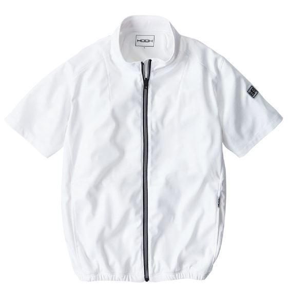 村上被服 HOOH 半袖ニットブルゾン V771 ホワイト サイズ：8L 服単品