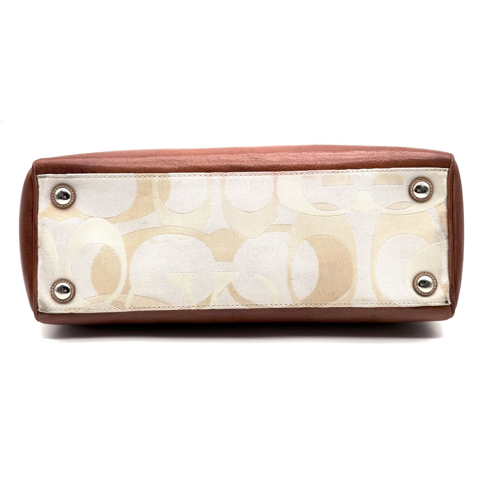 COACH y2k big signature tote bag turn lock コーチ ビッグ