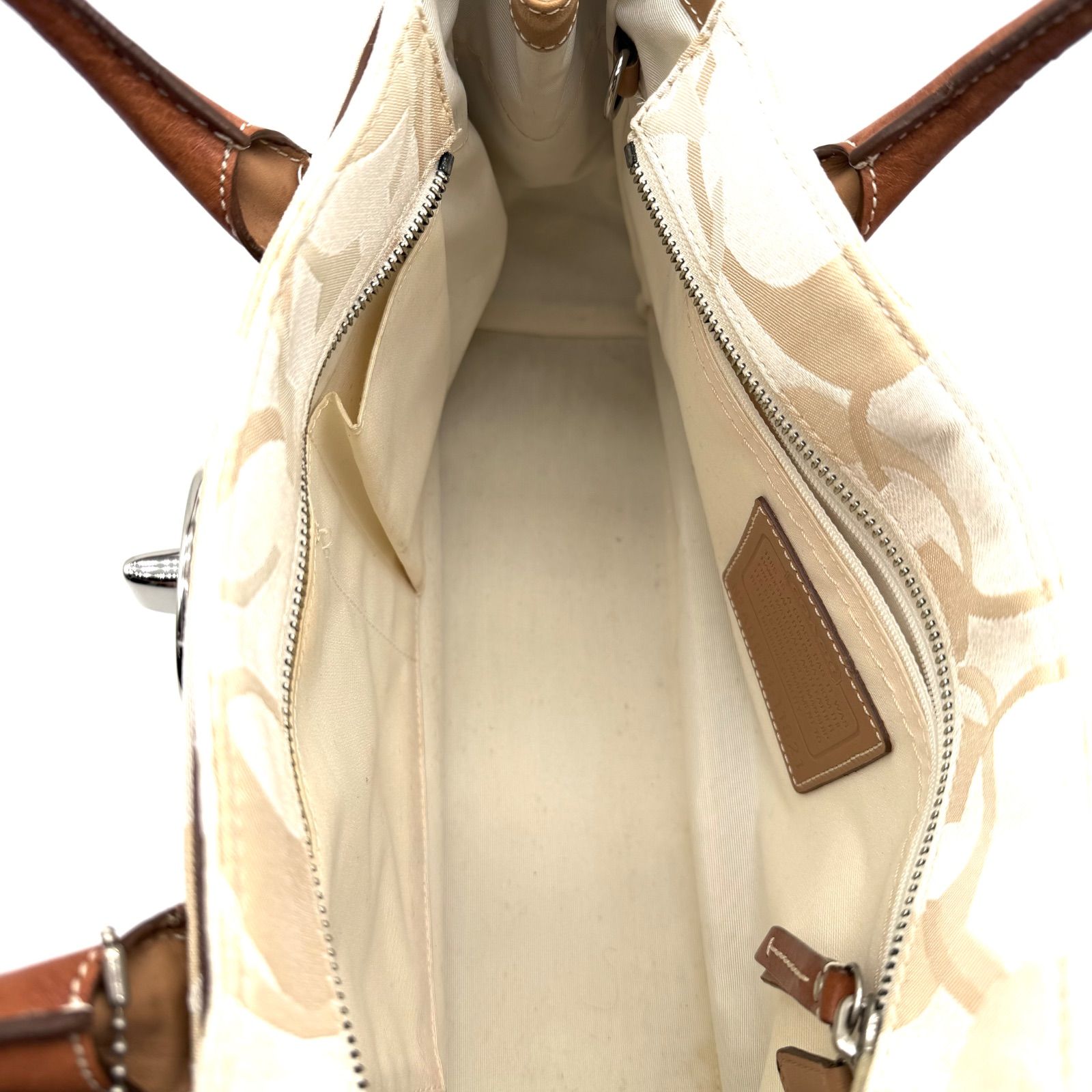 COACH y2k big signature tote bag turn lock コーチ ビッグ