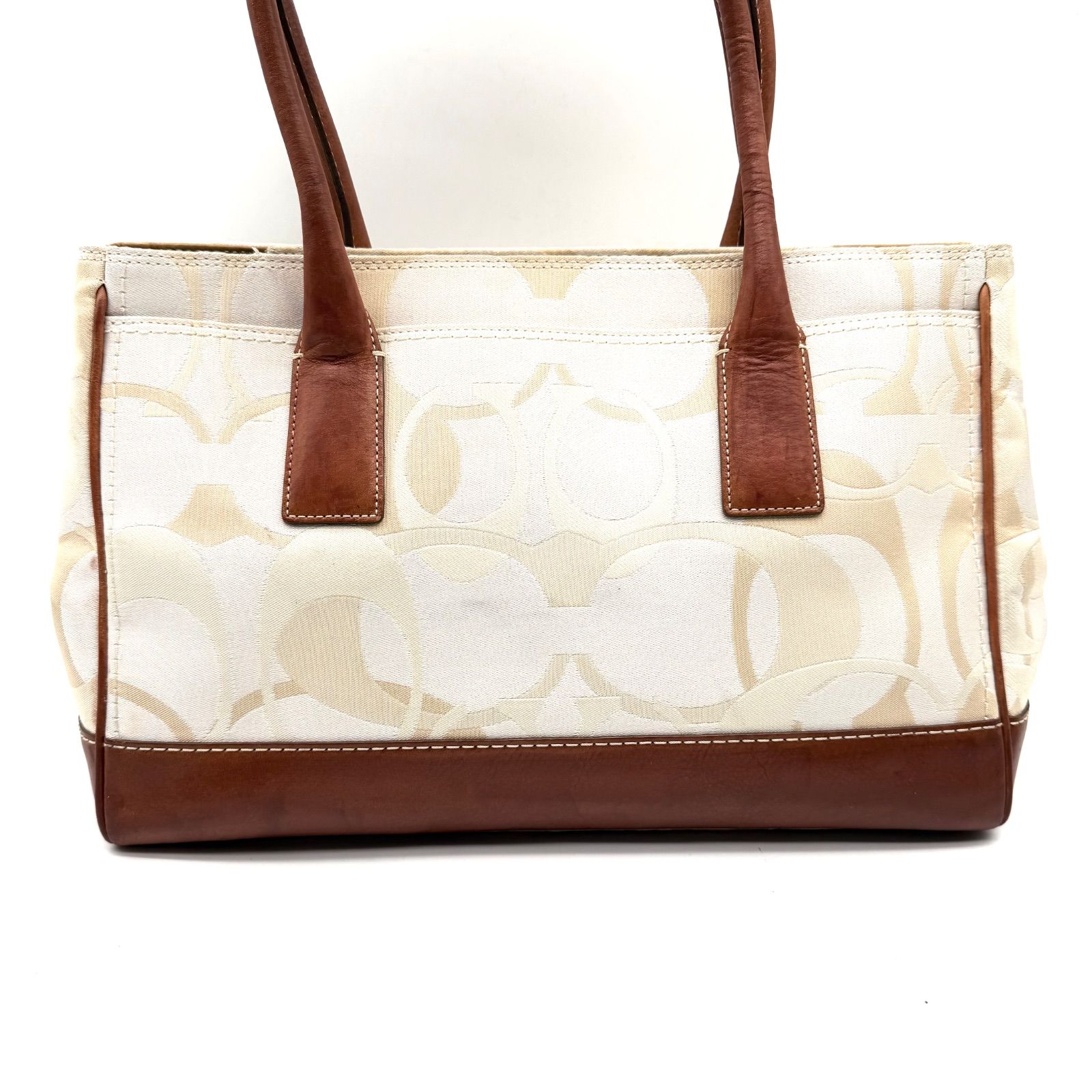 COACH y2k big signature tote bag turn lock コーチ ビッグ