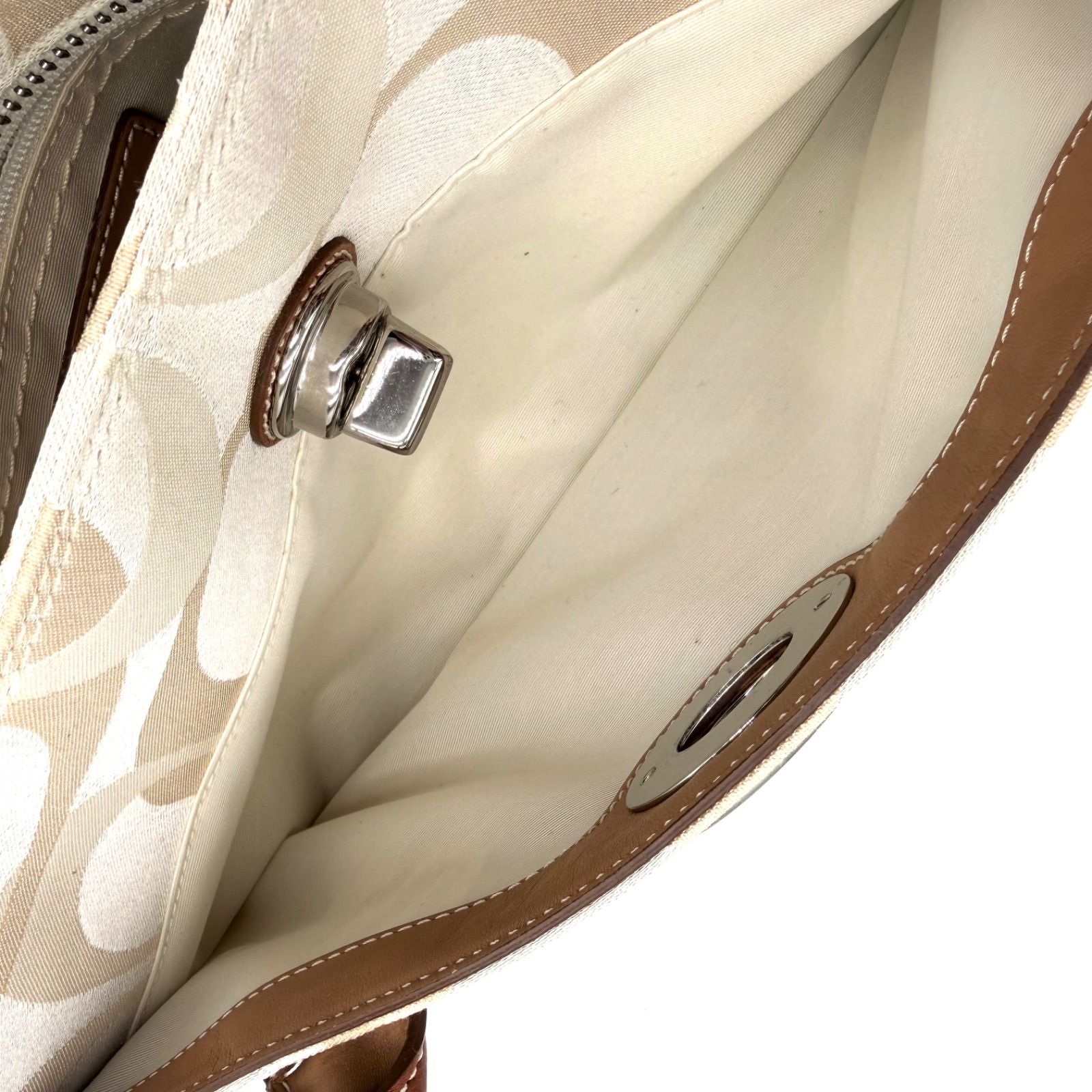 COACH y2k big signature tote bag turn lock コーチ ビッグ