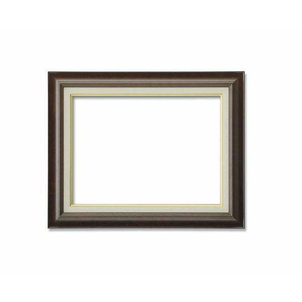 Pサイズ額 〕 油絵額 キャンバス額 木製 茶色 P10号 530×410mm