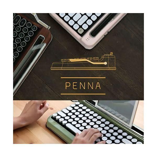 AJAX タイプライター風 レトロキーボードPENNA Mustard Yellow PNADYE