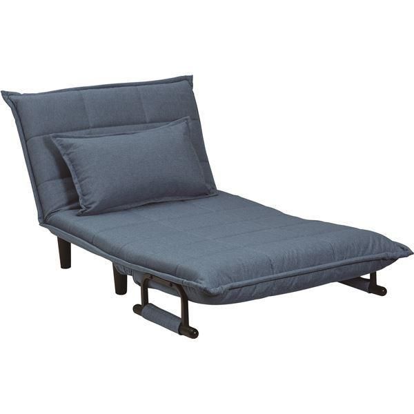  ソファベッド 幅100cm マット幅86 6段階リクライニング 折りたたみ シングル 1人掛け ファブリック キャスター付き 肘付き ソファーベッド グレー GY 組立品 ナチュラルソファ 2人掛け 3人掛けソファ ソファ ソファベッド