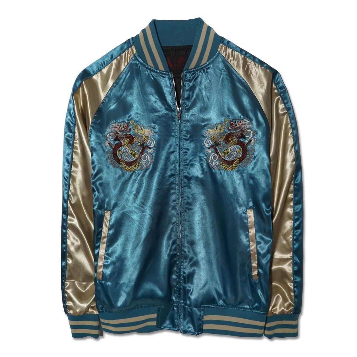 スカジャン メンズ サテンジャンパー スーベニア ジャケット