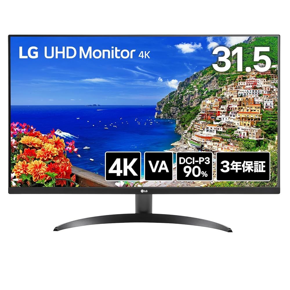 【30日保証/新品/即納】LG モニター ディスプレイ 32UR500K-B 31.5インチ / VA / 4K (3840×2160) / 約10.7億色表示(8bit+FRC)