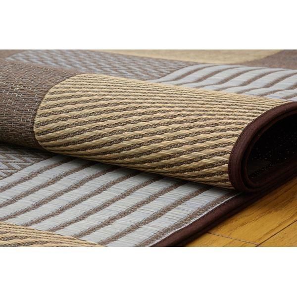 約191×300cm ラグマット⁄絨毯 消臭い草 長方形 ブラウン い草ラグ（裏張り