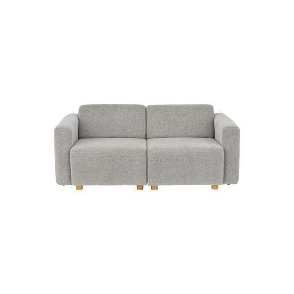  ソファー パーソナルチェア 幅80cm 1人掛け グレー 木製フレーム 脚付き 正面右側のみ肘付き キューブ リビング ダイニング キッズソファ 2人掛け 3人掛けソファ ソファ ソファベッド