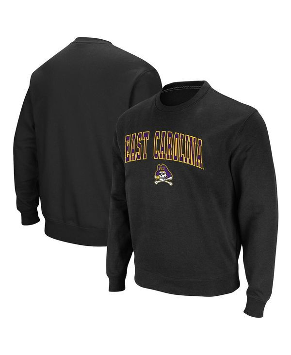 コロシアム メンズ アウター パーカー・スウェット スウェット シャツ ロゴ Colosseum Mens Black ECU Pirates Arch Logo Tackle Twill Pullover Sweatshirt Black ブラック