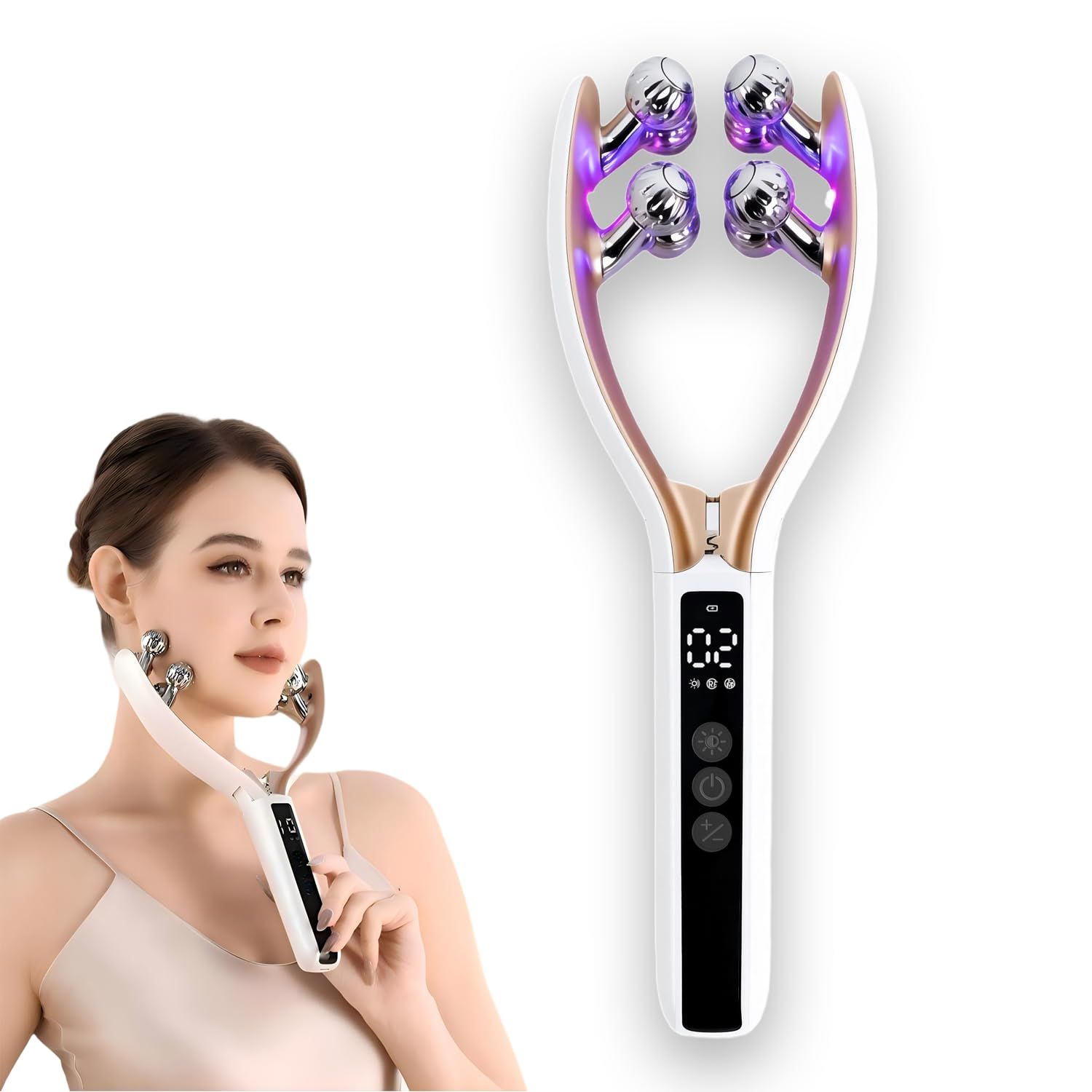 EMS美顔器 美顔ローラー 小顔 リフトケア フェイス＆ボディー用 RF 微