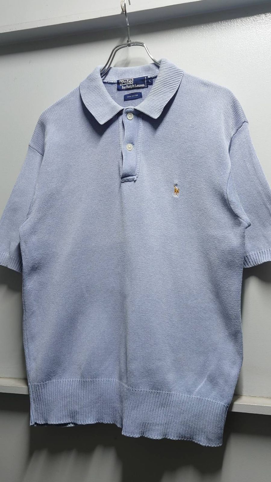 90's Polo by Ralph Lauren Cotton Knit Polo Shirt L - メルカリ