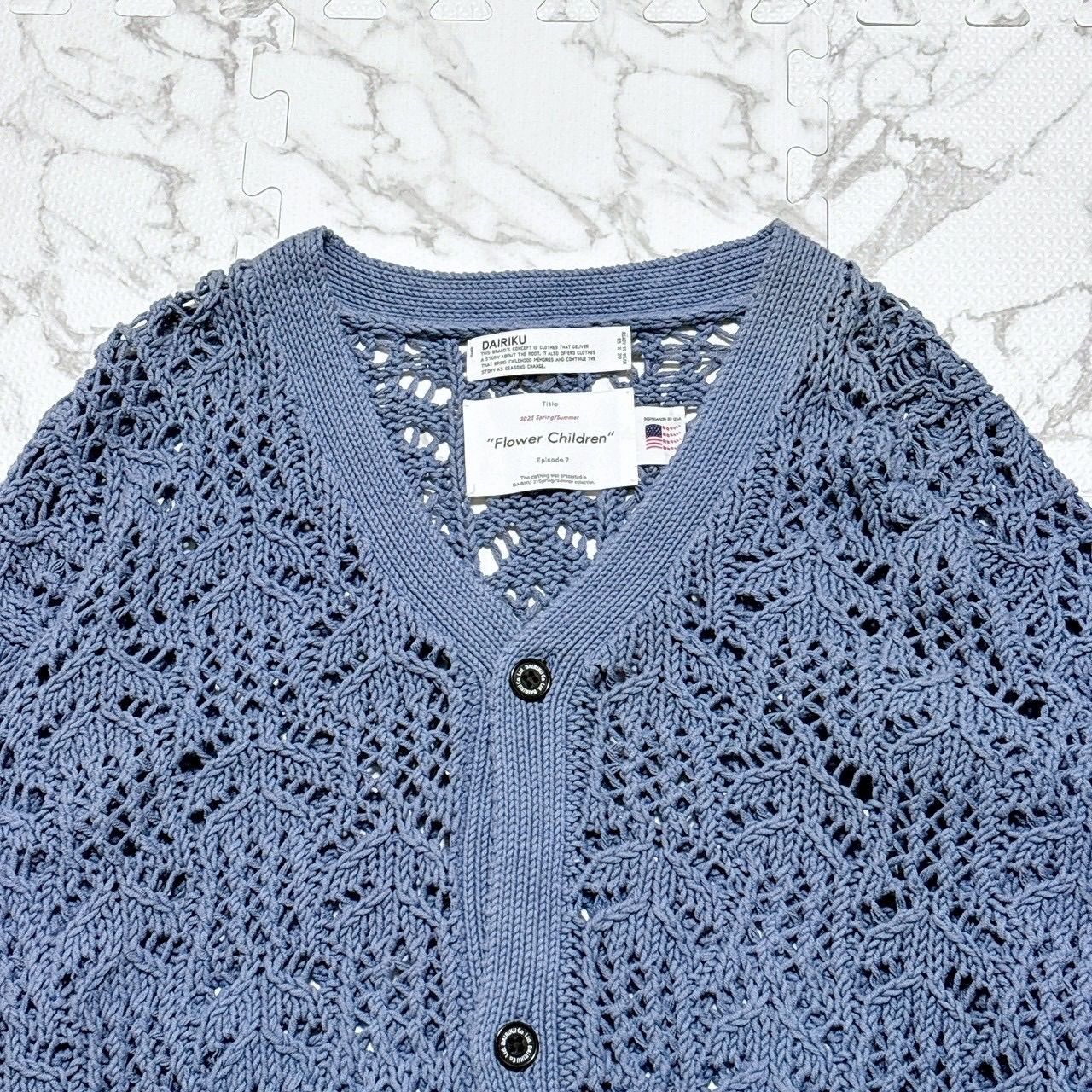 ダイリク DAIRIKU 21SS FlowerPattern Hand Knitting Cardigan 