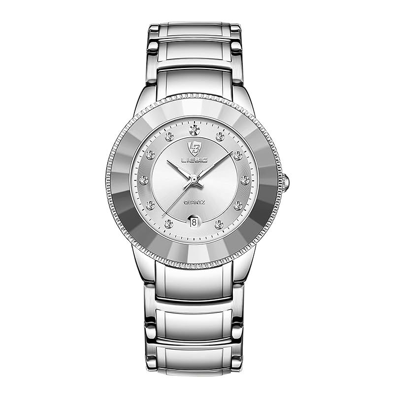 新品】 腕時計 メンズ ステンレス 防水 シルバー: ダイヤ アナログ