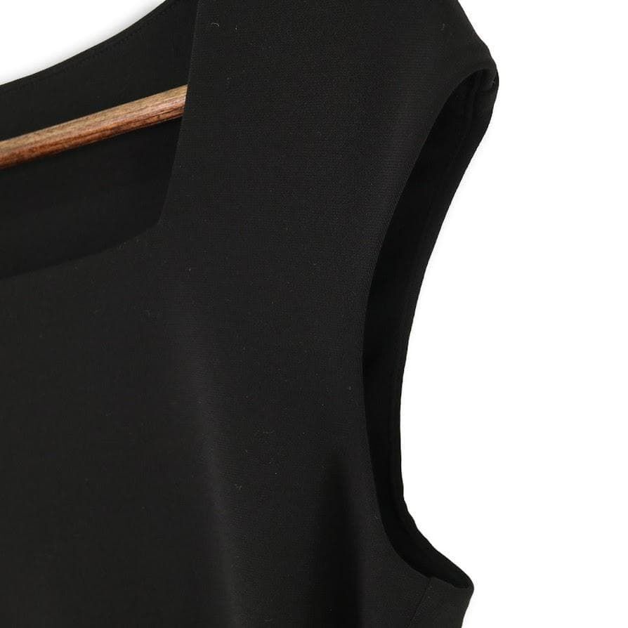 人気】FOXEY NEW YORK ストレッチ トップス タンクトップ ブラウス 黒