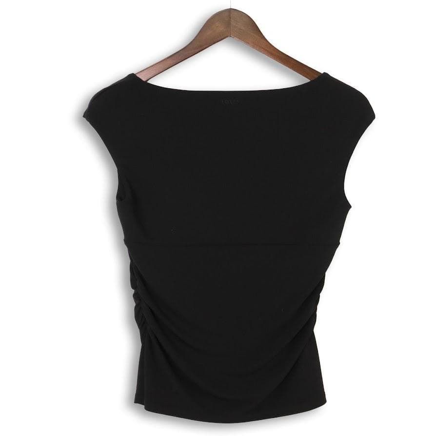 人気】FOXEY NEW YORK ストレッチ トップス タンクトップ ブラウス 黒