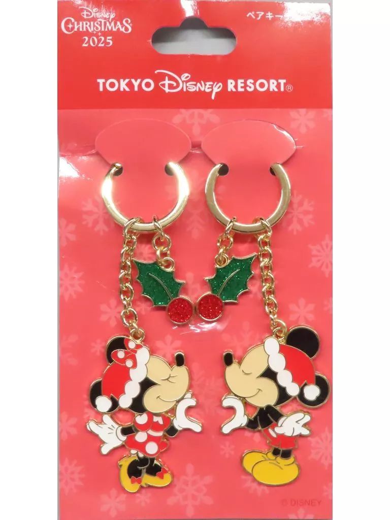 中古】キーホルダー ミッキーマウス＆ミニーマウス キーチェーンセット