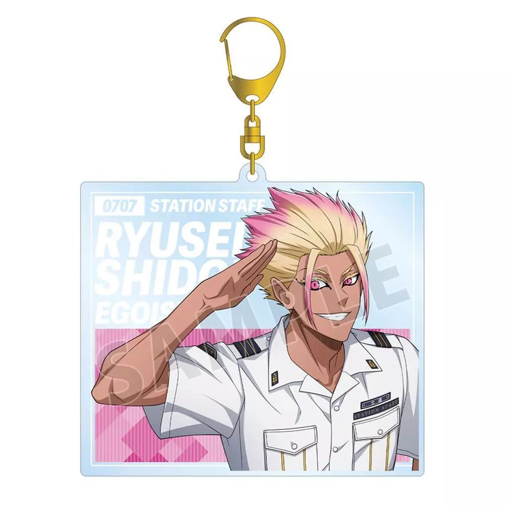 新品】キーホルダー [新品] 士道龍聖 描き下ろし 駅員ver. BIGアクリル