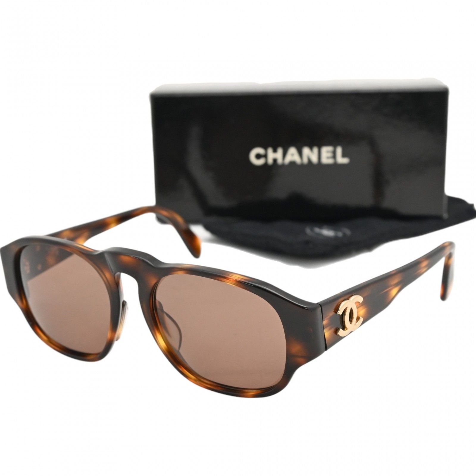 シャネル サングラス ココマーク べっ甲柄 ブラウン Aランク ch4512yt