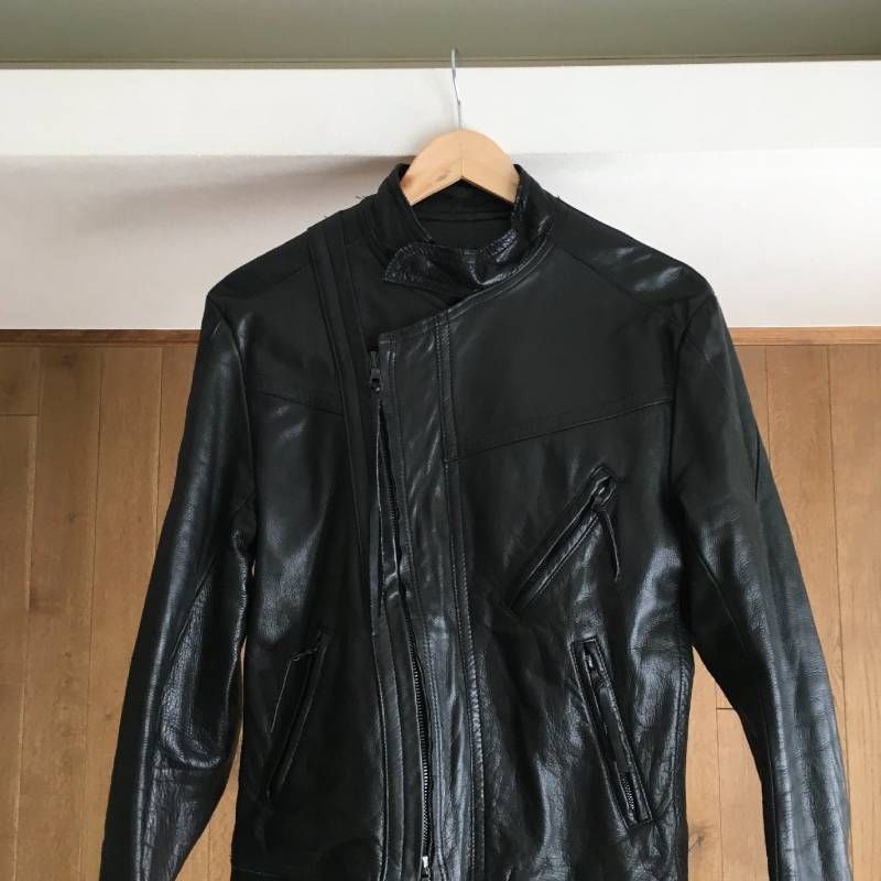 美品 Y's ブラック ライダースジャケット サイズ2 美品 Y's ワイズ ヨウジヤマモト ライダース レザー ジャケット2 MX
