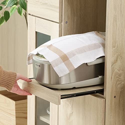 不二貿易 食器棚 キッチン収納 キッチンボード 幅60×奥行39.8×高さ95