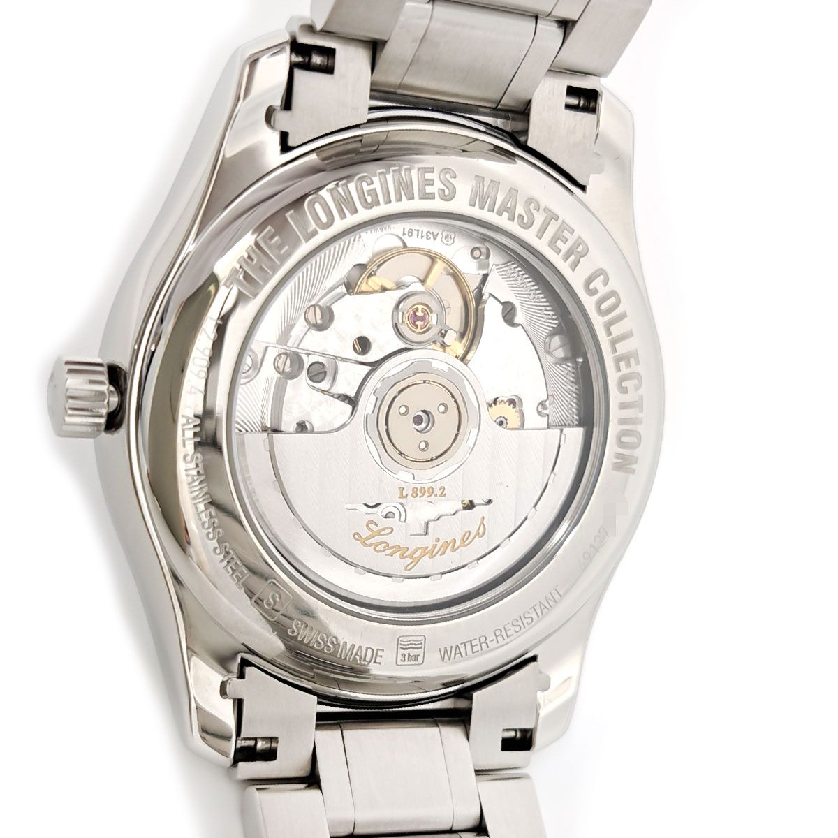  ロンジン マスターコレクション ムーンフェイズ L2.909.4 自動巻き ステンレススティール メンズ LONGINES 時計 リブ編み 自動巻き時計 腕時計(アナログ)