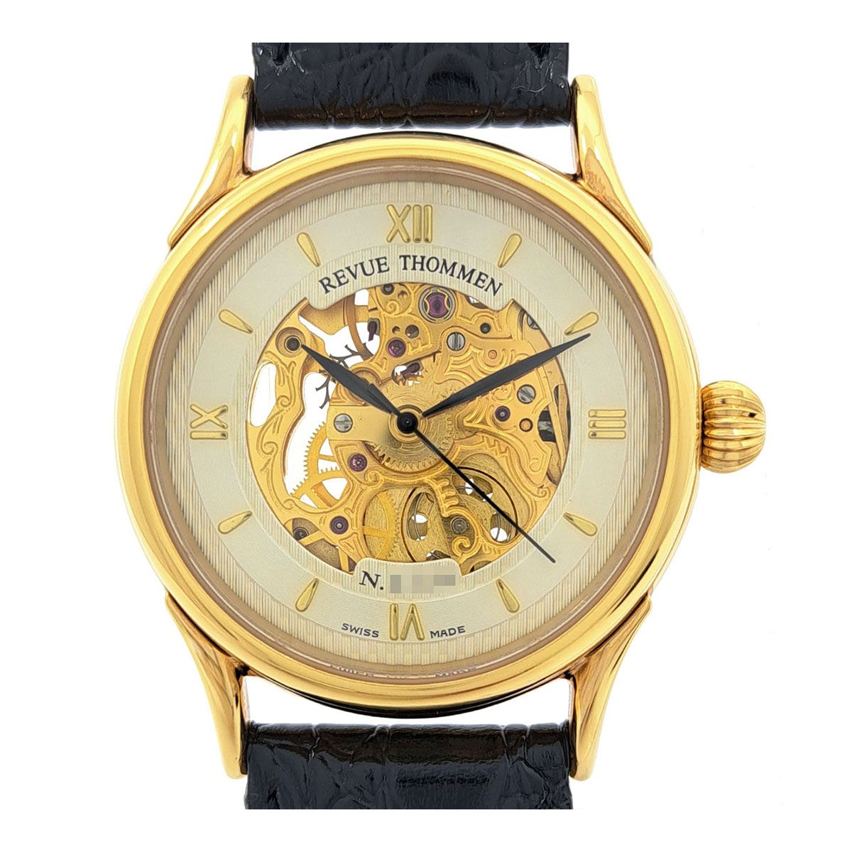 レビュートーメン スケルトン 4412006 手巻き ゴールドメッキ メンズ