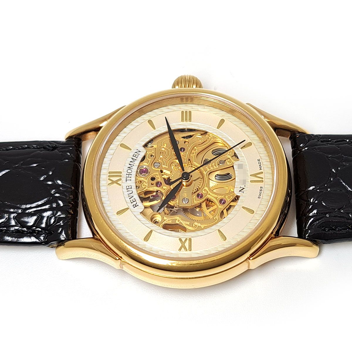 レビュートーメン スケルトン 4412006 手巻き ゴールドメッキ メンズ