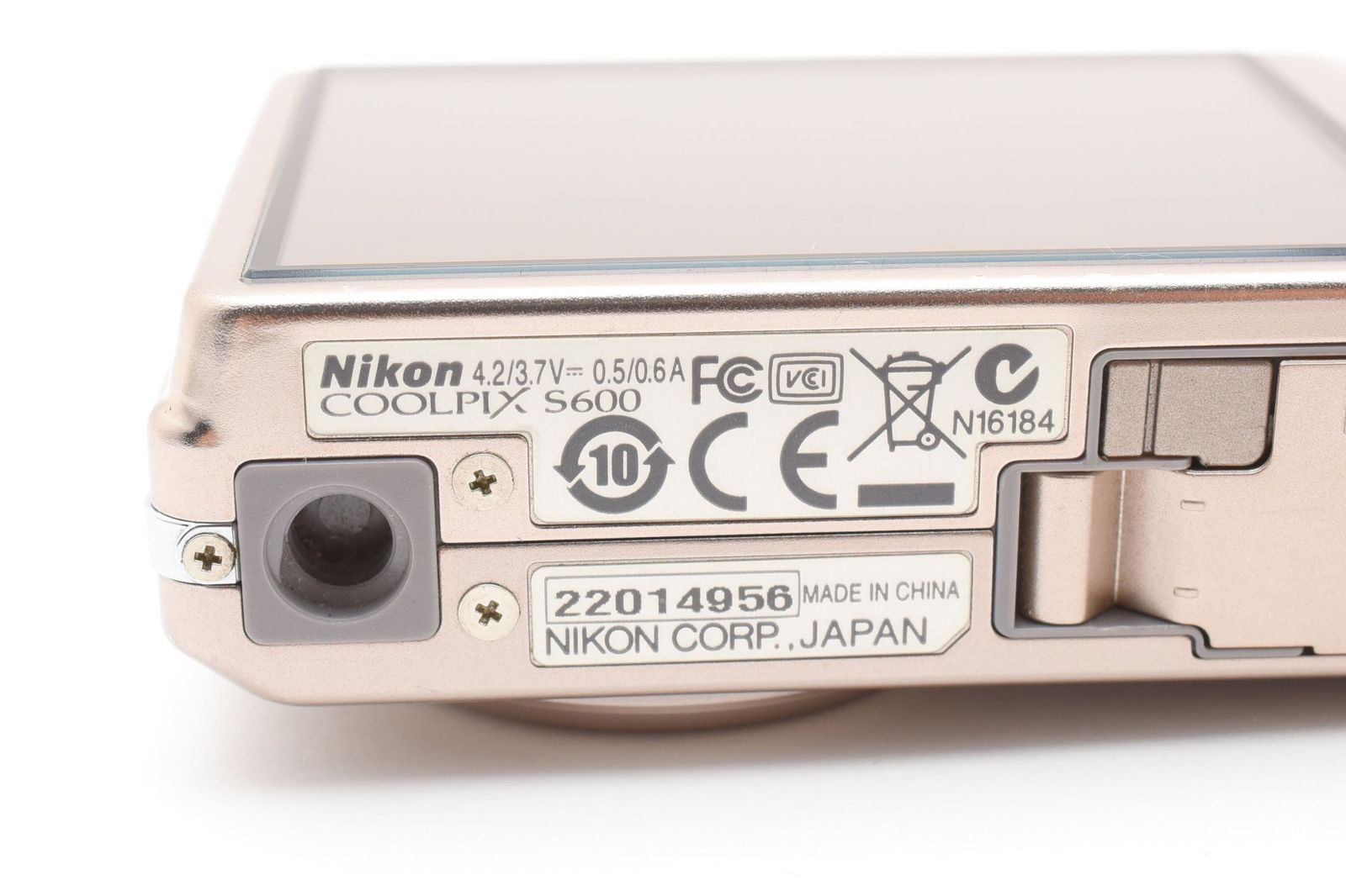 実用光学美品】Nikon ニコン COOLPIX S600 チタンシルバー SDカード4GB