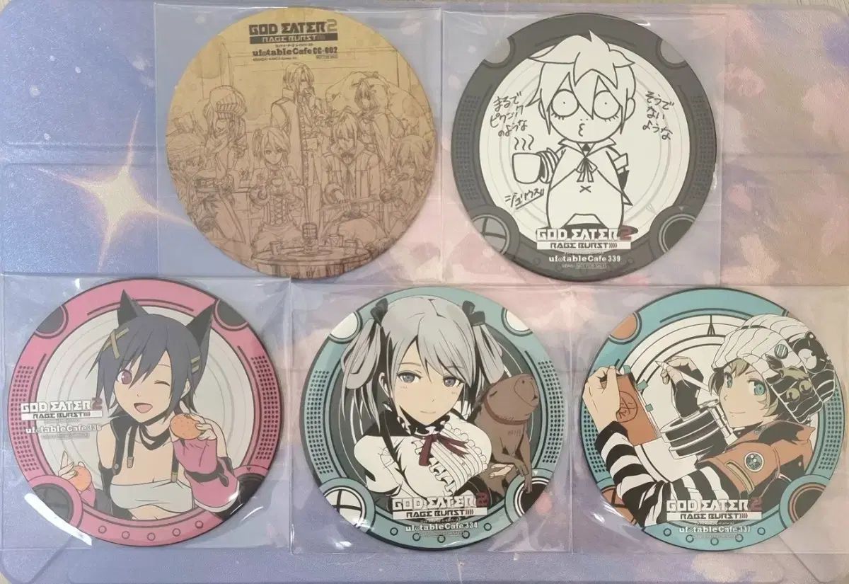 ゴッドイーター2レイジバースト 特典 コースター 5種 (なな シエル
