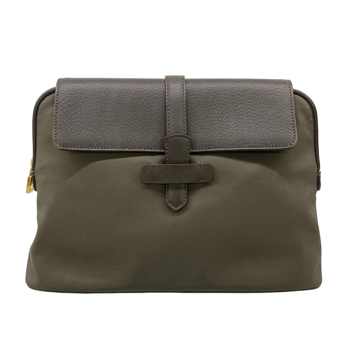 Loro Piana(ロロピアーナ) ポーチ ダークブラウン レザー - メルカリ