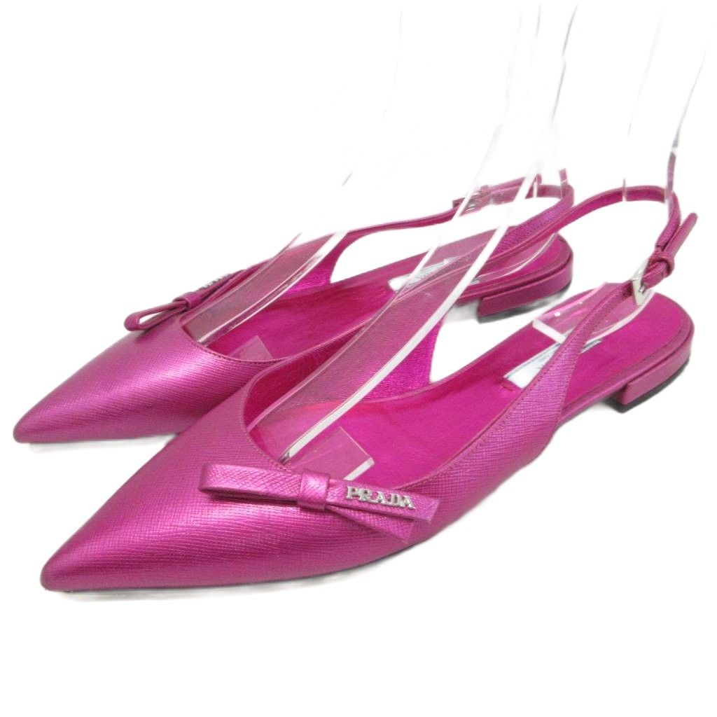 プラダ PRADA サンダル パンプス ポインテッドトゥ スリングバック