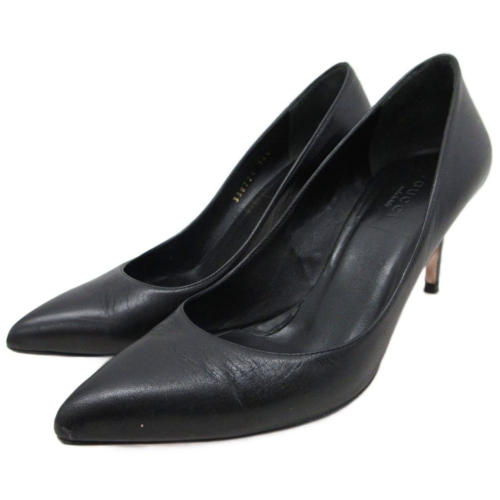 グッチ GUCCI パンプス ポインテッドトゥ ハイヒール ピンヒール 36.5