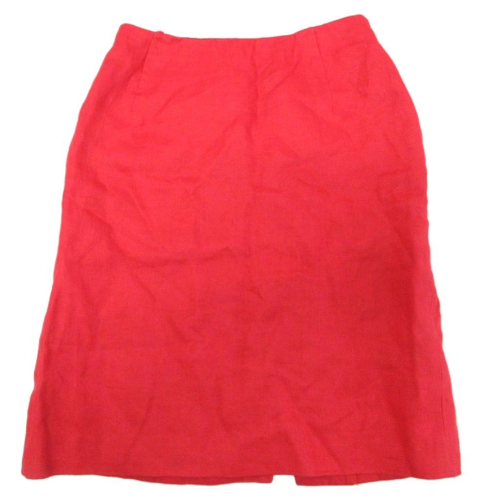 プラダ PRADA タイトスカート リネンスカート ひざ丈 麻 リネン100% 38