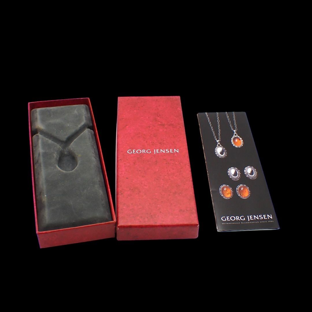 箱 Georg Jensen ジョージジェンセン 琥珀 アンバー 2001 イヤー