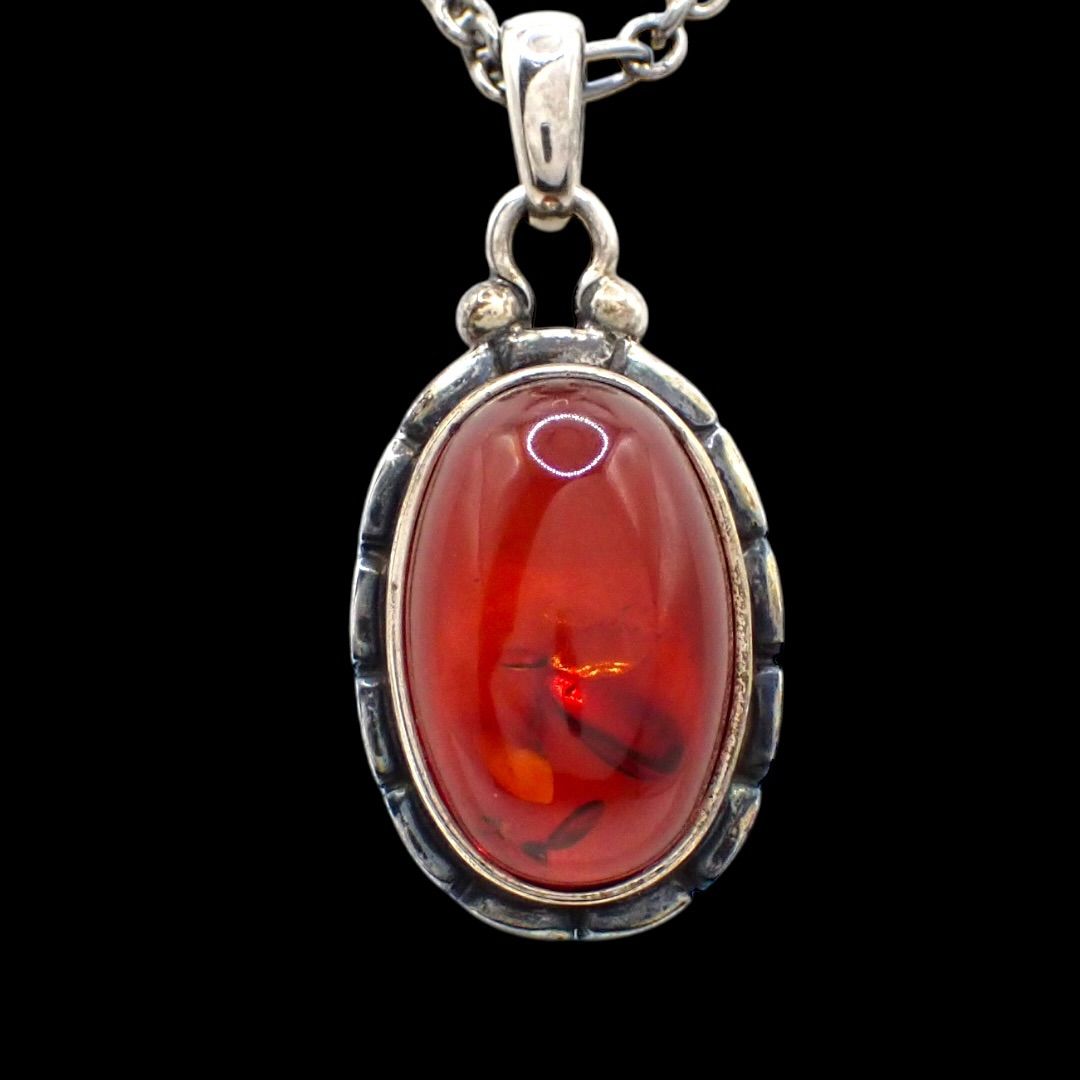 箱 Georg Jensen ジョージジェンセン 琥珀 アンバー 2001 イヤー