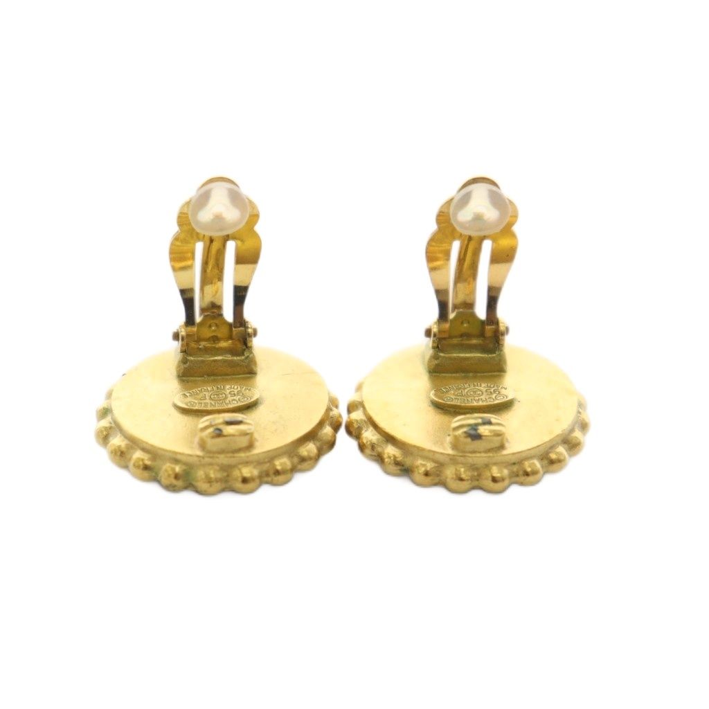 シャネル CHANEL 95P ココマーク イヤリング クリップ式 ゴールド