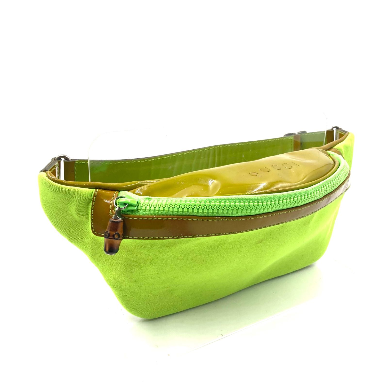 GUCCI グッチ バンブー ボディバッグ ウエストポーチ ロゴエンボス