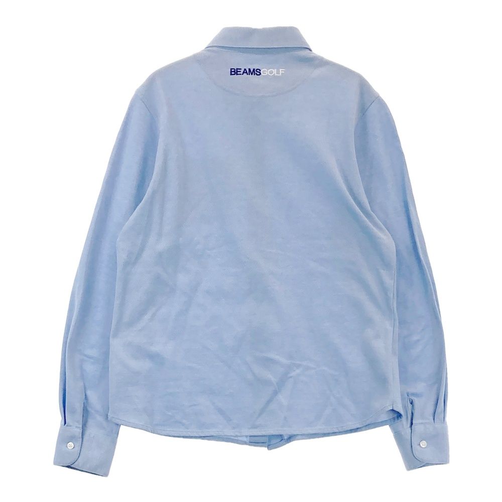 サイズ：L BEAMS GOLF ビームスゴルフ 長袖シャツ ボタンダウン ブルー