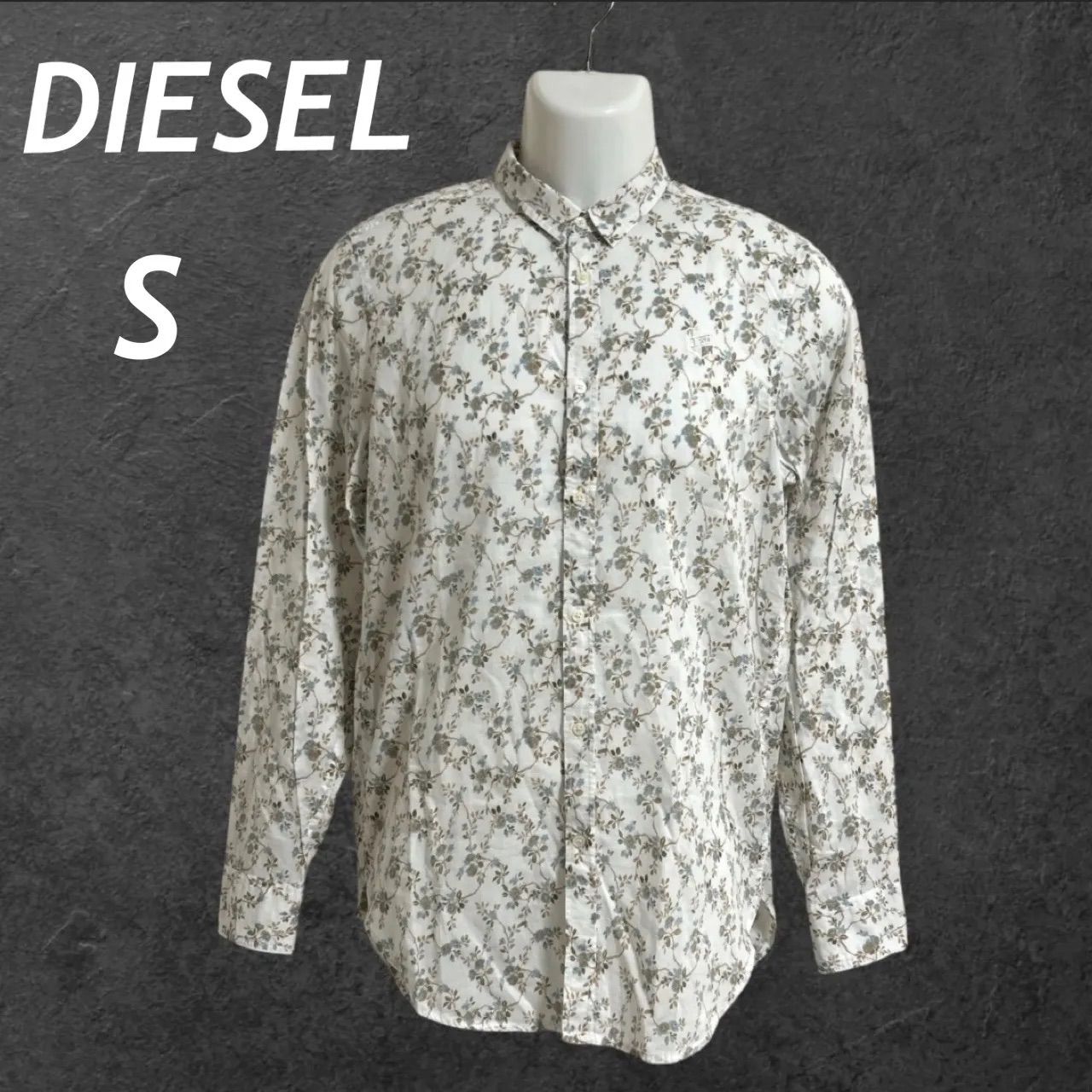 DIESEL ディーゼル メンズ 長袖シャツ S ブラウス 綿 コットン RN 