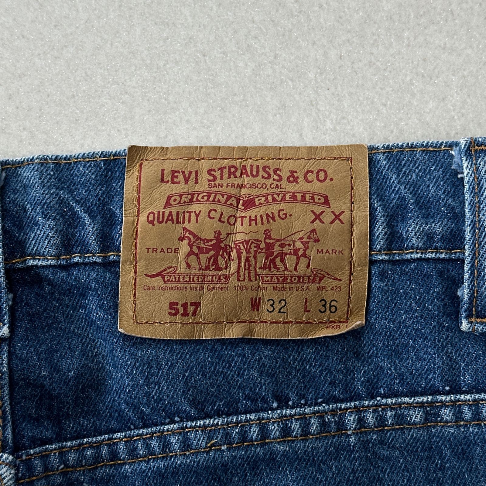 リーバイス 90's 517 濃紺　Made in USA W32 L32 90s・USA製】リーバイス 517 ブーツカット 濃紺 L36 刻印513 W32 P2608