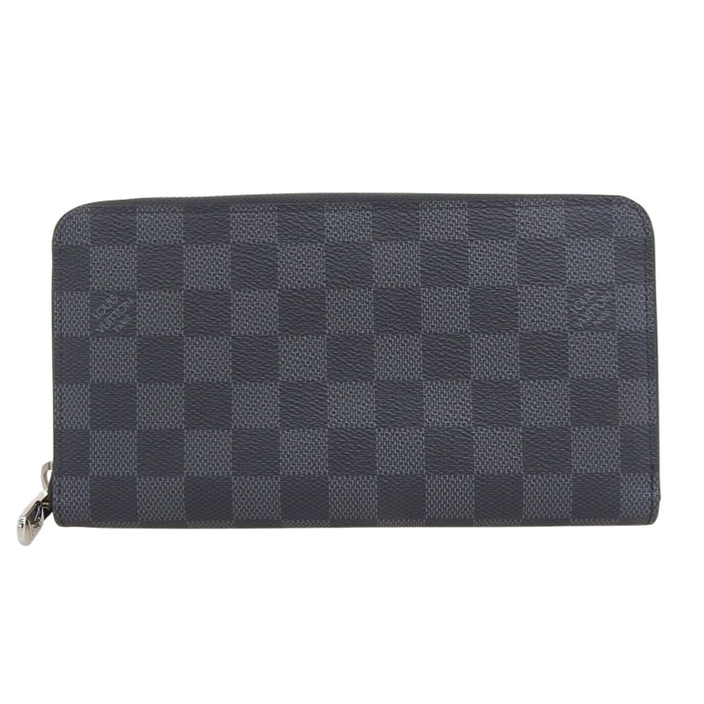 【本物保証】 新品同様 ルイヴィトン LOUIS VUITTON ダミエ グラフィット ジッピーオーガナイザーNM N60111 パスポートケース 長財布
