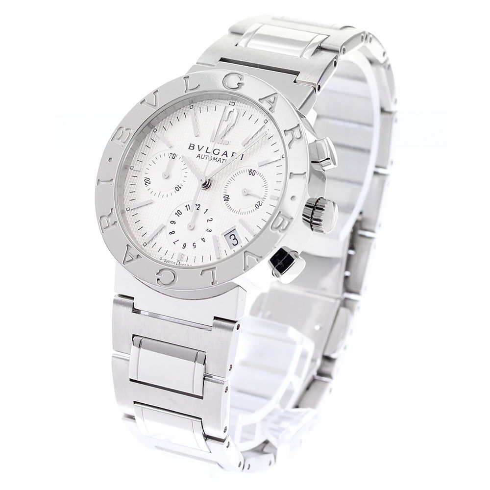  ブルガリ BVLGARI BB38SSCH ブルガリブルガリ デイト クロノグラフ 自動巻き メンズ 箱 保証書付き_942080 売れ筋 自動巻き時計 腕時計(アナログ)