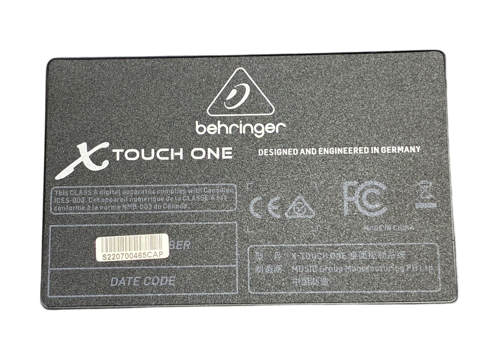 behringer X-TOUCH ONE ベリンガー DAWリモートコントローラー タッチ