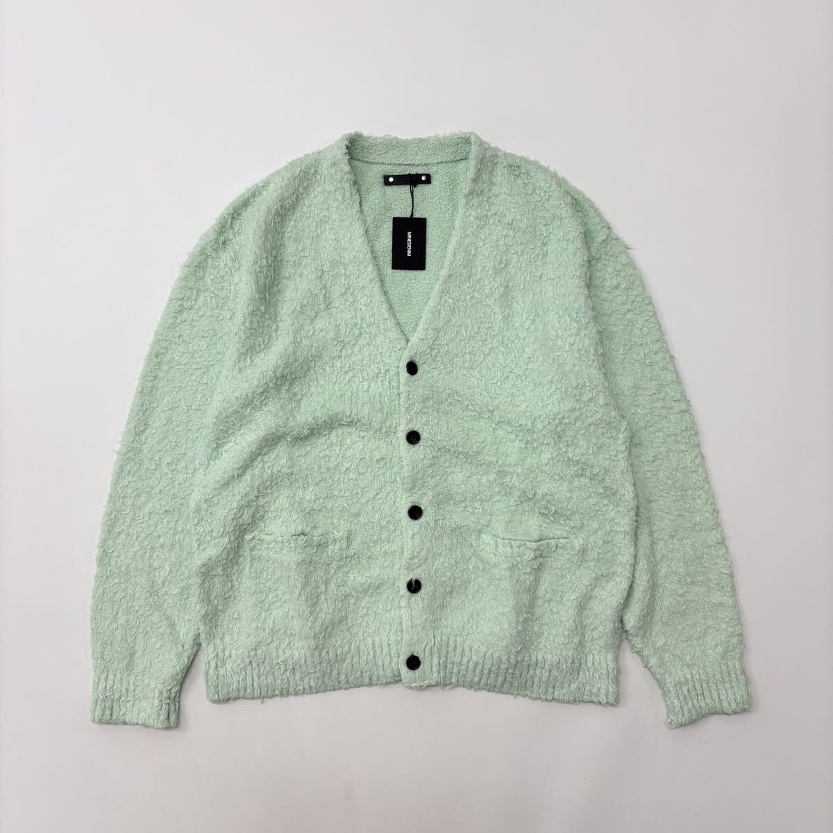2025 極美品 MINEDENIM マインデニム SHAGGY COTTON KNIT CARDIGAN 