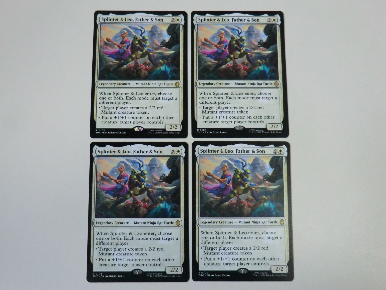 MTG Splinter & Leo, Father & Son ミュータント タートルズ 英語 4枚