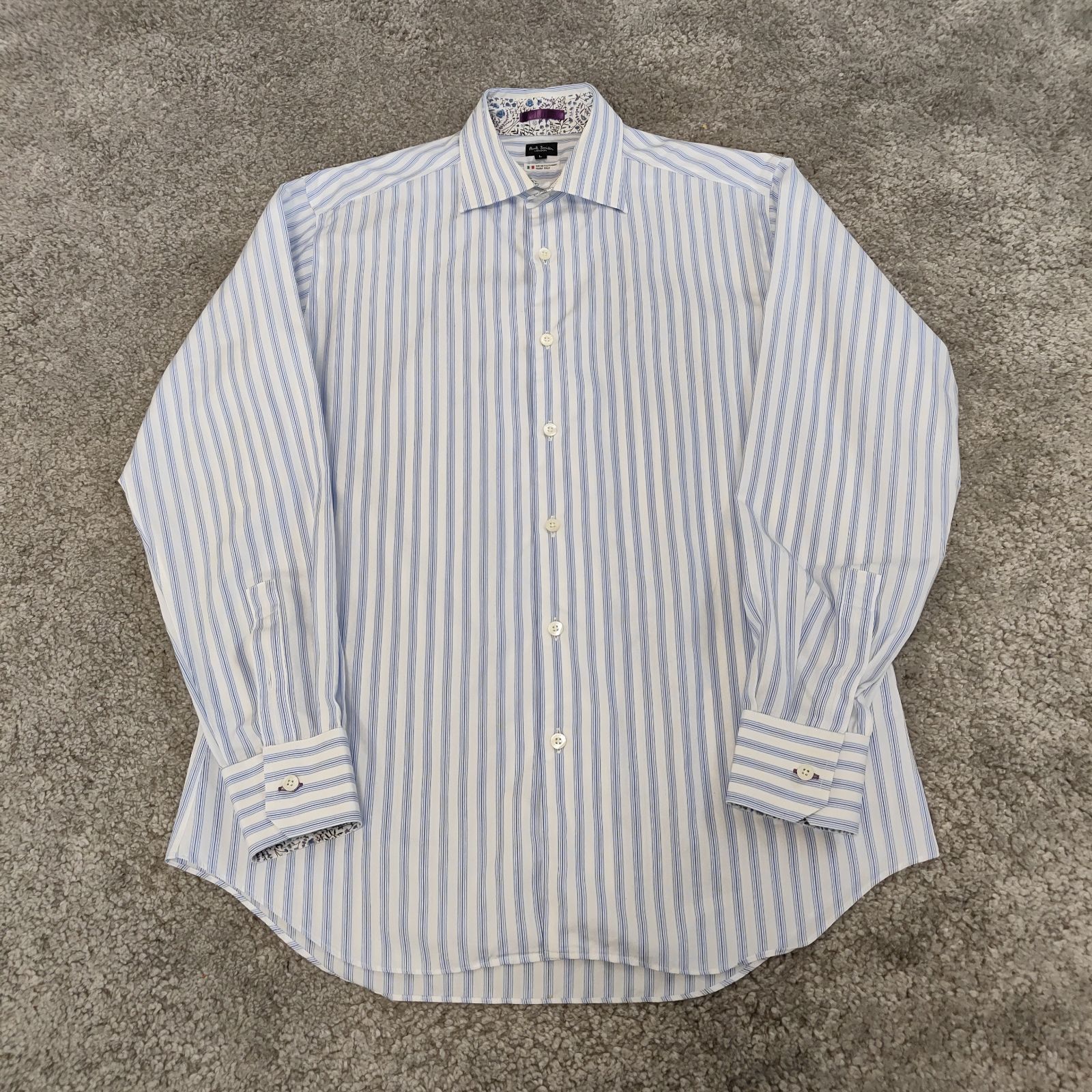 Paul Smith ポールスミス 総柄プリント マルチカラー長袖シャツ L