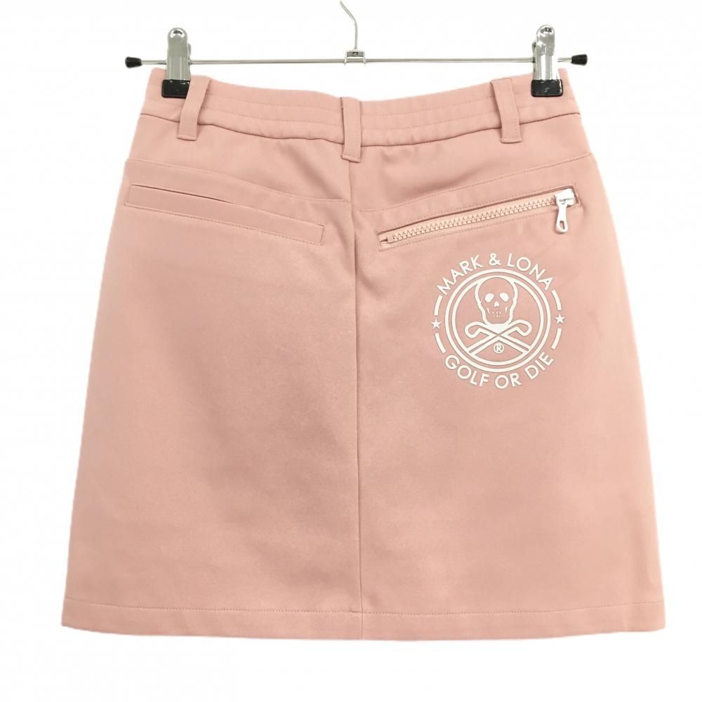 美品】マークアンドロナ ストレッチスカート ピンク 後ろスカル 内側