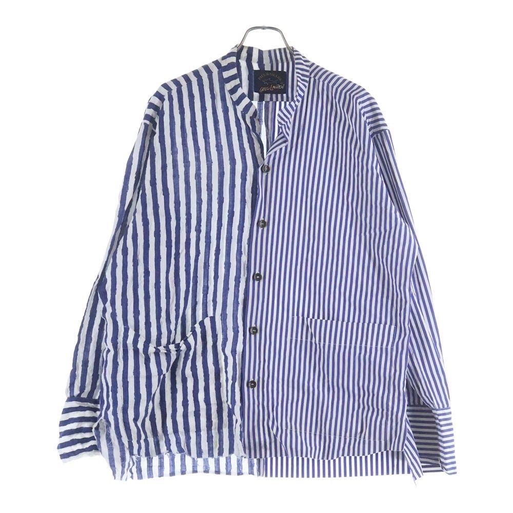 GREG LAUREN (グレッグローレン) Linen and Cotton Striped Shirt