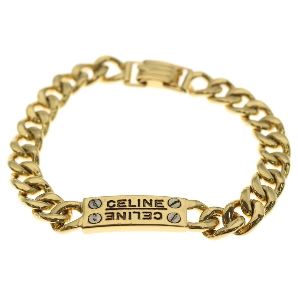 CELINE (セリーヌ) ロゴメッキブレスレット ゴールド チェーン - メルカリ